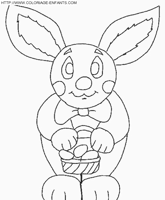 Easter Rabbits coloring