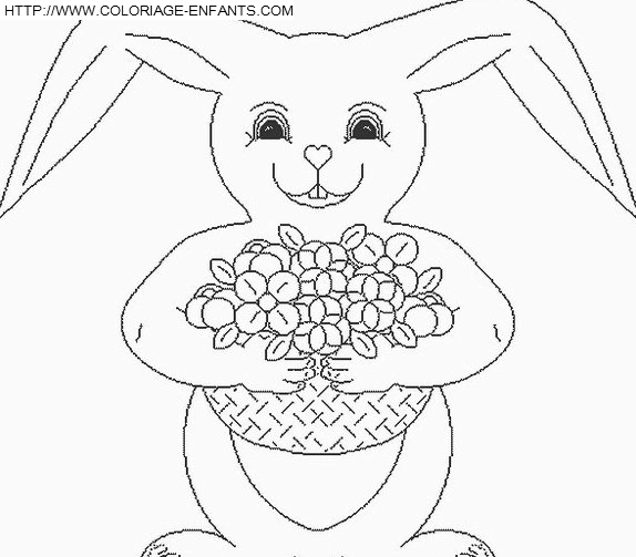 Easter Rabbits coloring