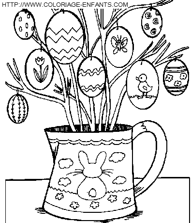 Easter Rabbits coloring