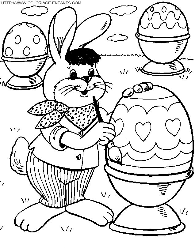 Easter Rabbits coloring