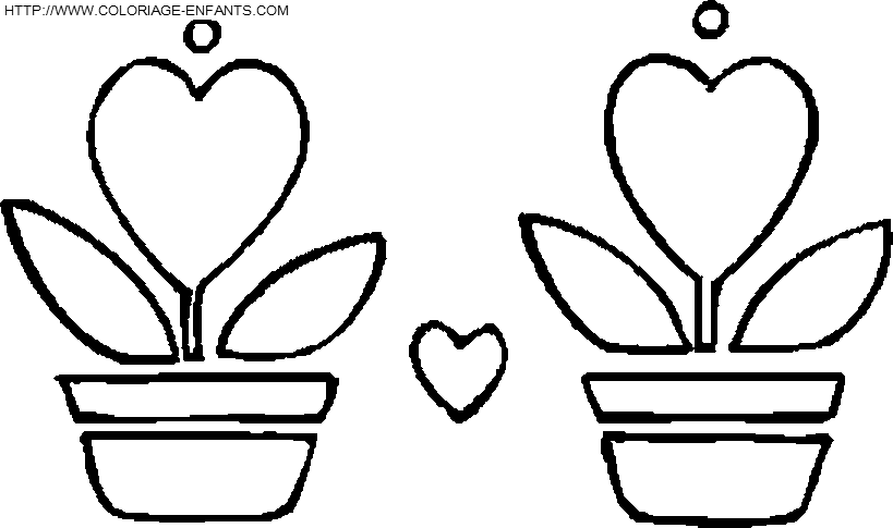 Saint Valentine Hearts coloring