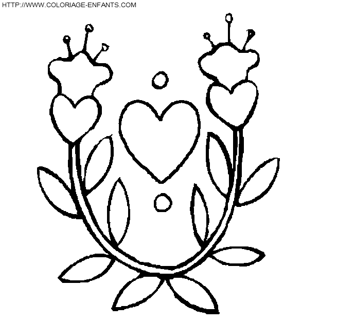 Saint Valentine Hearts coloring