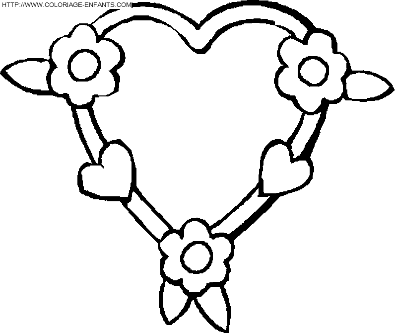 Saint Valentine Hearts coloring