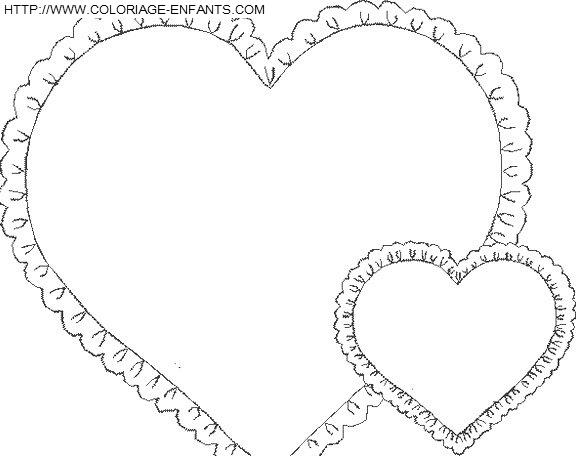 Saint Valentine Hearts coloring