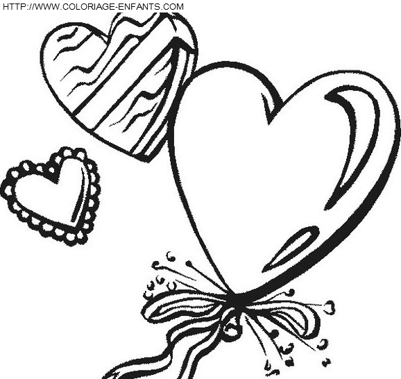 Saint Valentine Hearts coloring