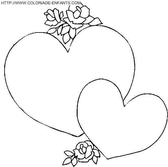 Saint Valentine Hearts coloring