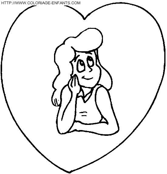 Saint Valentine Hearts coloring