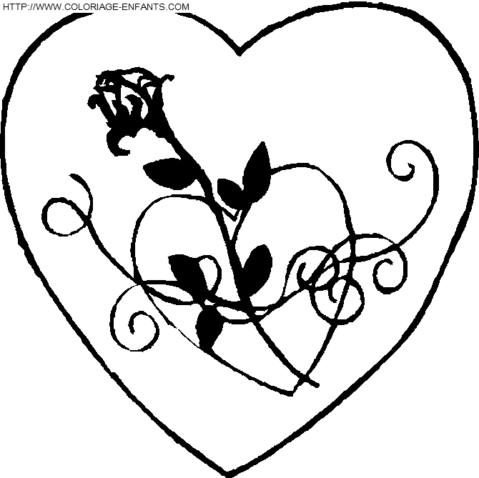 Saint Valentine Hearts coloring