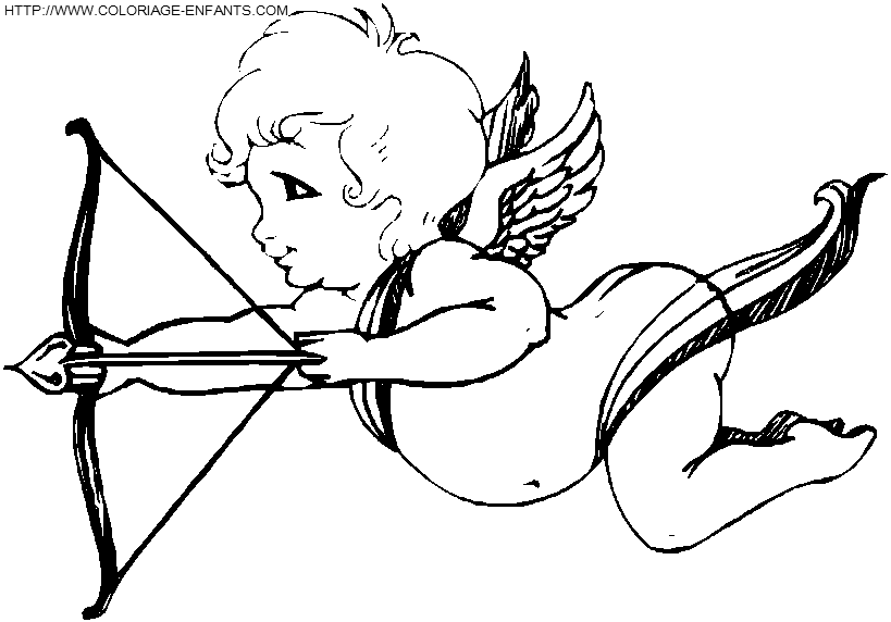 Saint Valentine Cupid coloring