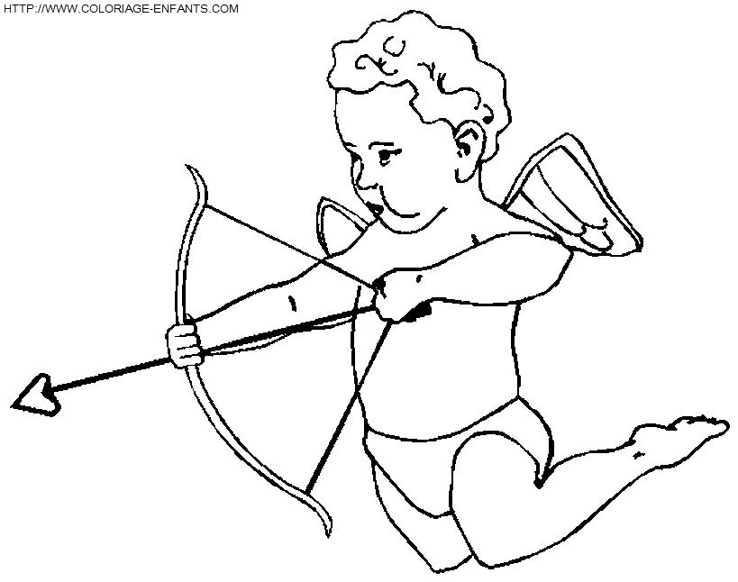 Saint Valentine Cupid coloring