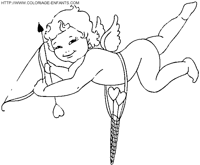 Saint Valentine Cupid coloring