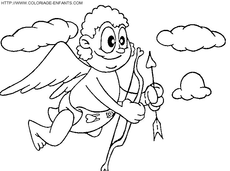 Saint Valentine Cupid coloring