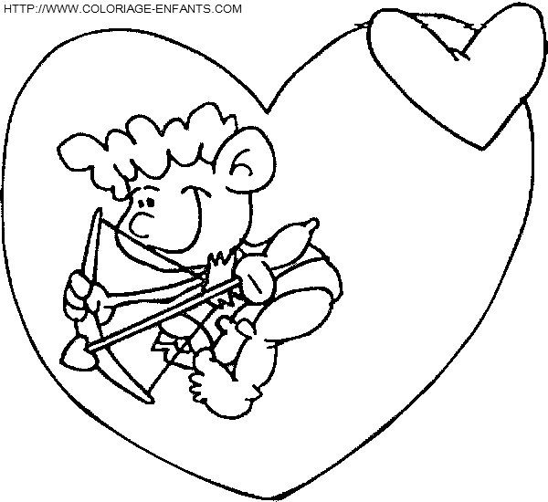 Saint Valentine Cupid coloring