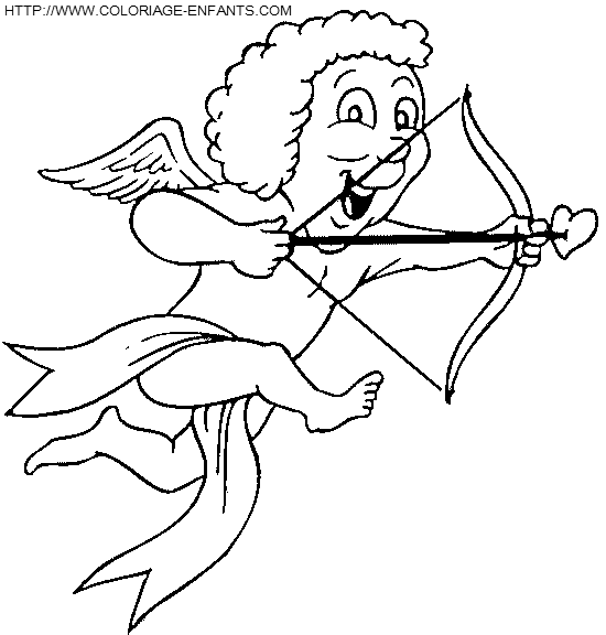 Saint Valentine Cupid coloring