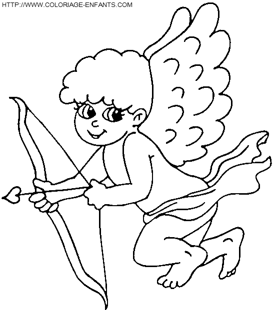 Saint Valentine Cupid coloring