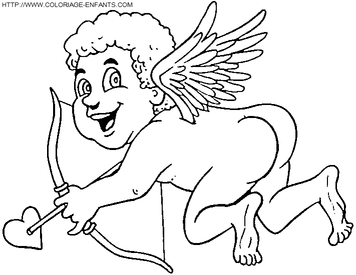 Saint Valentine Cupid coloring