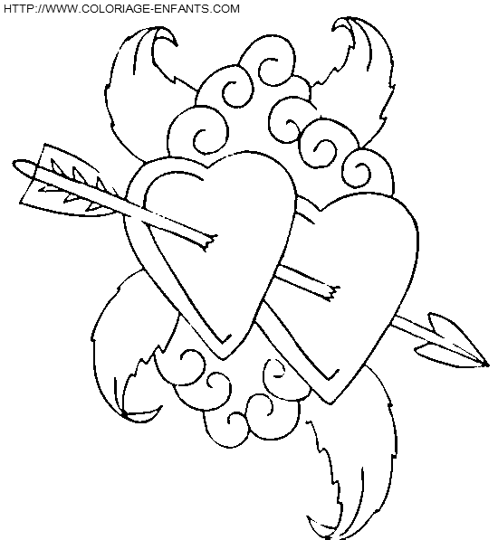 Saint Valentine Cupid coloring