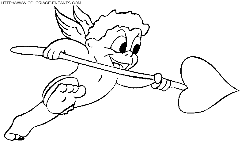 Saint Valentine Cupid coloring