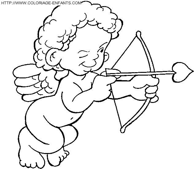 Saint Valentine Cupid coloring