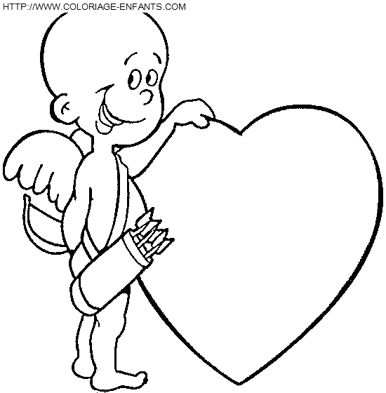 Saint Valentine Cupid coloring