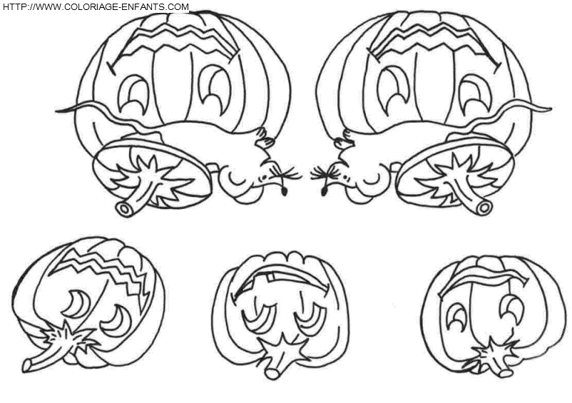 Halloween Pumpkins coloring