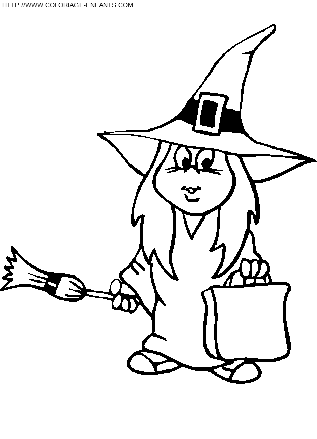 Children In Halloween Costumes coloring