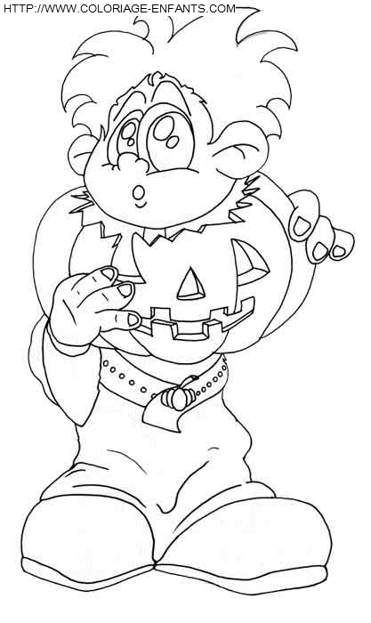 Children In Halloween Costumes coloring