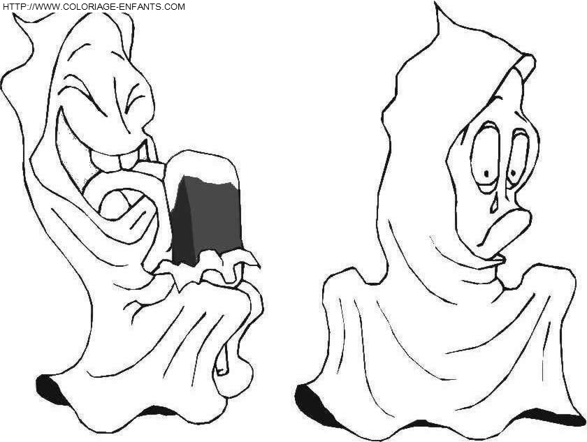 Halloween Ghosts coloring