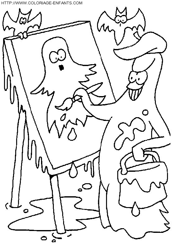 Halloween Ghosts coloring