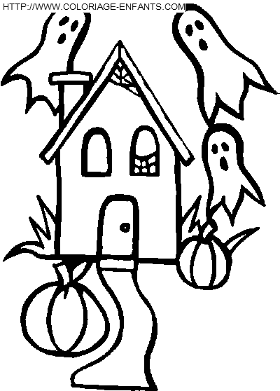 Halloween Ghosts coloring