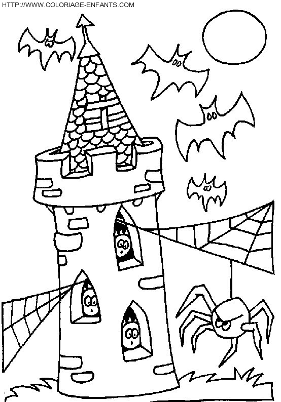 Haunted Houses coloring