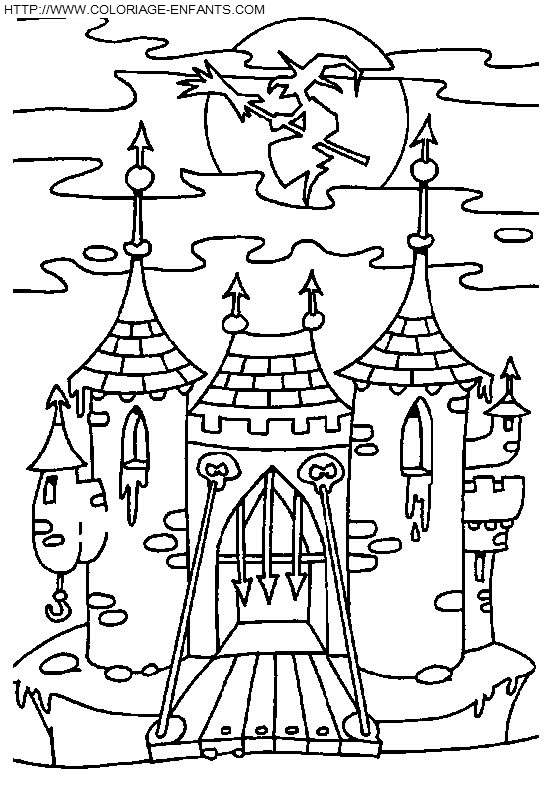 Haunted Houses coloring