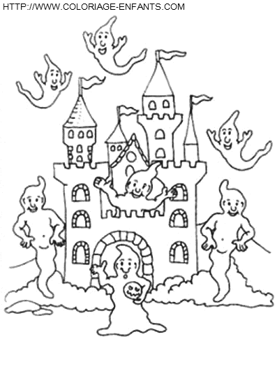 Haunted Houses coloring