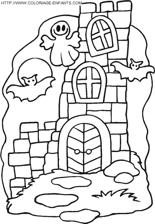 Haunted Houses coloring