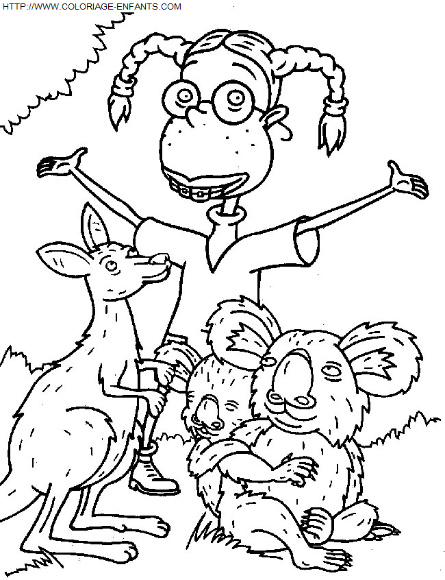 Famille De La Jungle De Petites Betes coloring