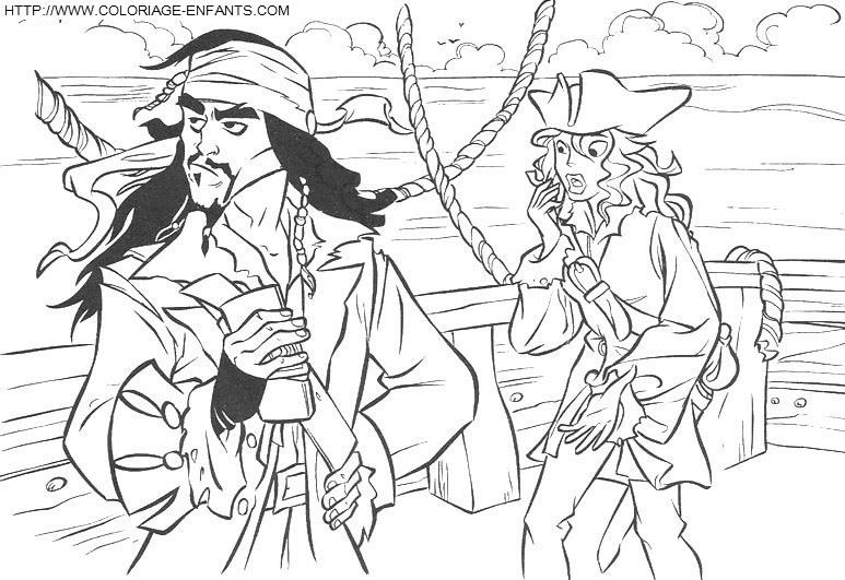 Pirates Of The Caribbean coloring