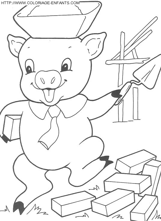 The Three Little Pigs coloring