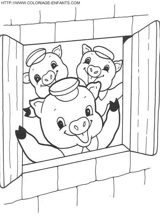 The Three Little Pigs coloring