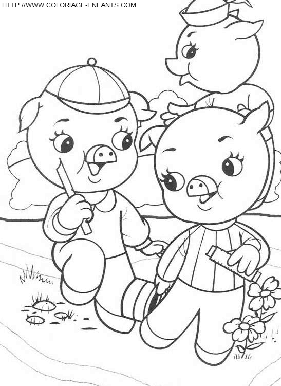 The Three Little Pigs coloring