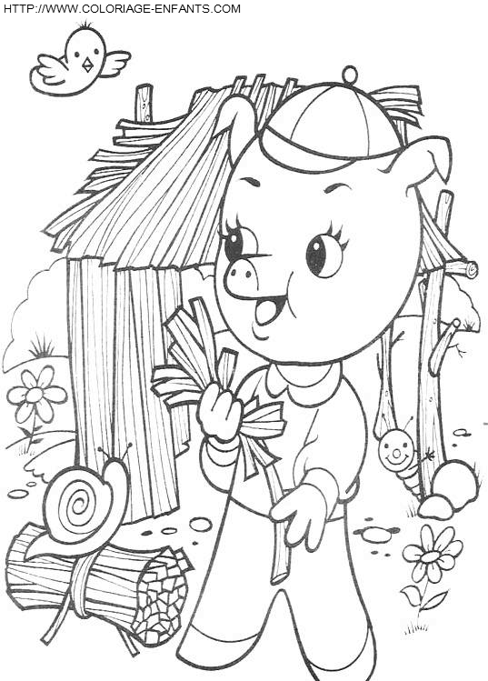 The Three Little Pigs coloring