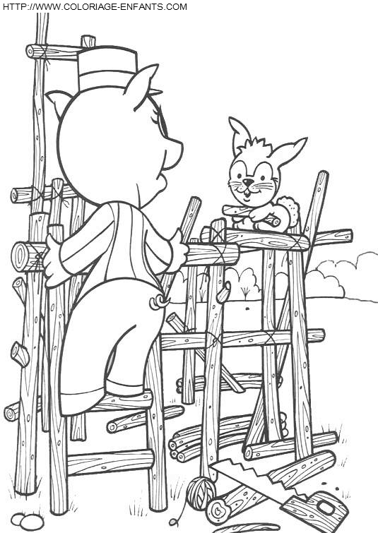 The Three Little Pigs coloring