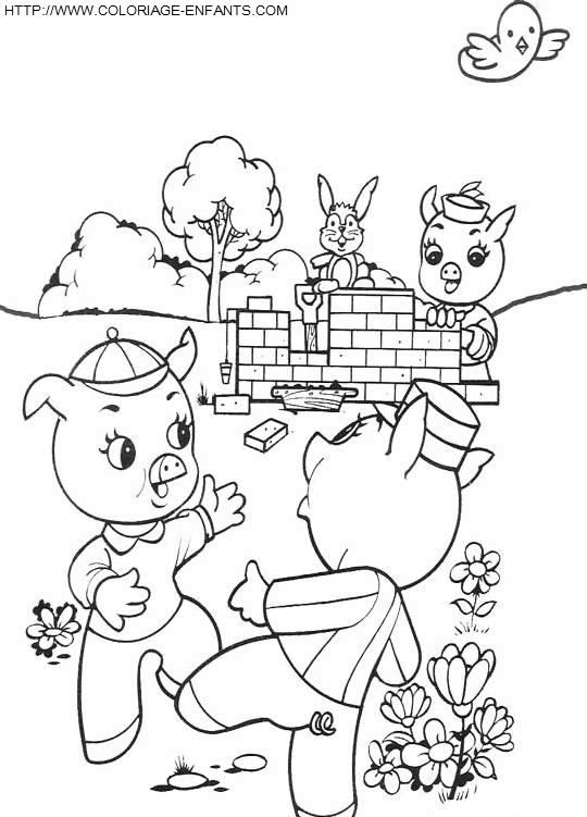 The Three Little Pigs coloring