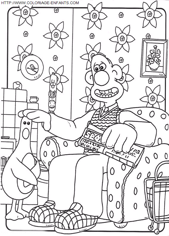 Wallace And Gromit coloring
