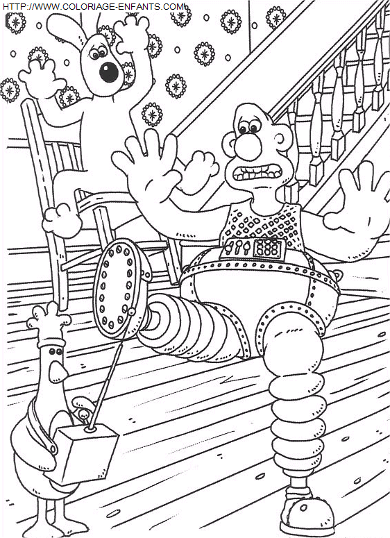 Wallace And Gromit coloring