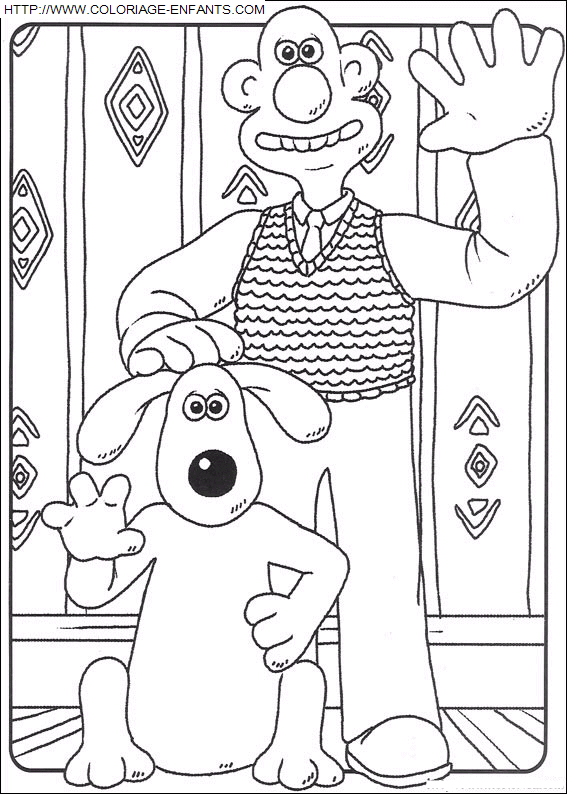 Wallace And Gromit coloring