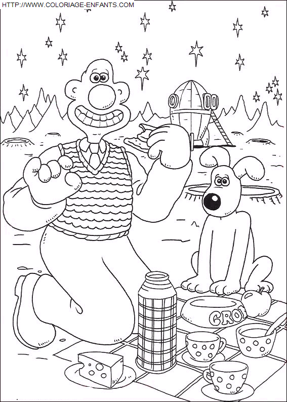 Wallace And Gromit coloring