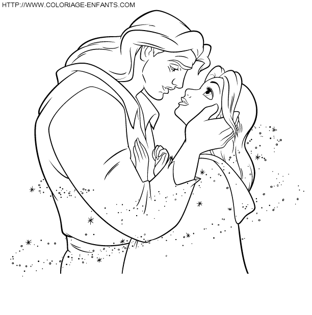 Beauty And The Beast coloring