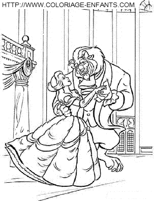 Beauty And The Beast coloring