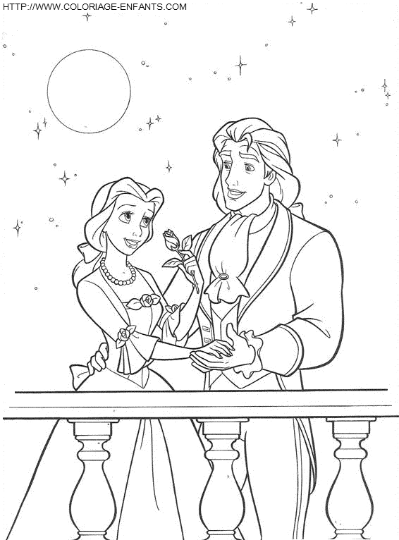 Beauty And The Beast coloring