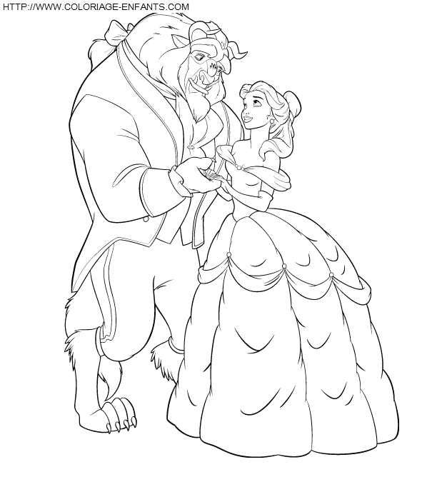 Beauty And The Beast coloring